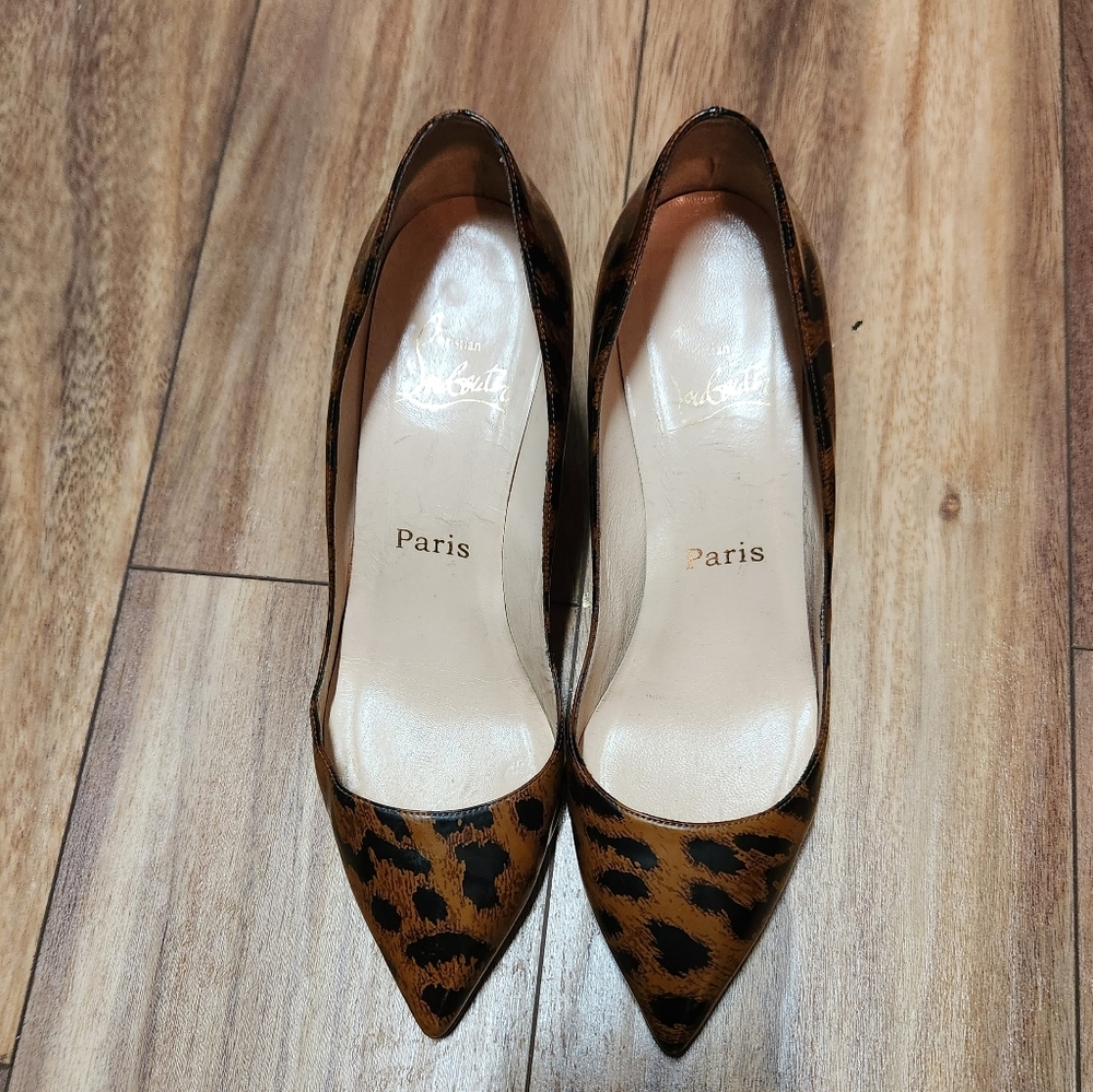 Christian Louboutin leopard print heels